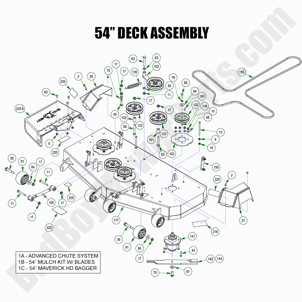 2022 Maverick HD 54" Deck Assembly